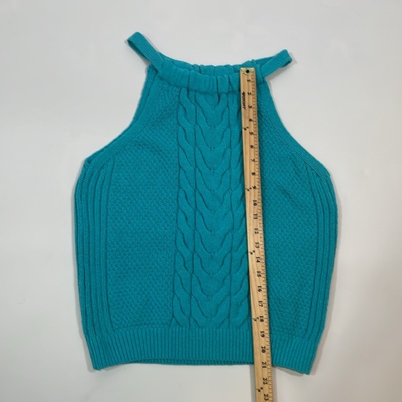 Pilcro Sweater Tank Size XL Aqua Blue Knit Top EUC - Picture 5 of 9